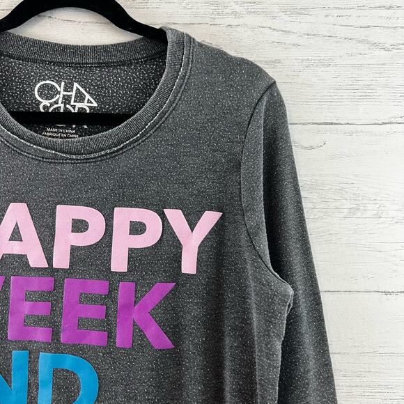 Chaser Happy Weekend Long Sleeve Top Size M - Picture 6 of 11